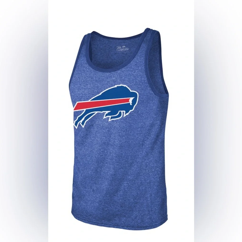 Men's Buffalo Bills Josh Allen Majestic Tri-Blend Tank Top Sz. S - Picture 3 of 3